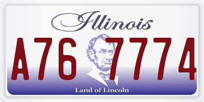 IL license plate A767774
