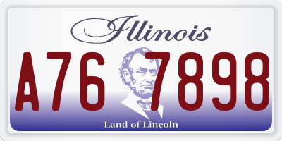 IL license plate A767898
