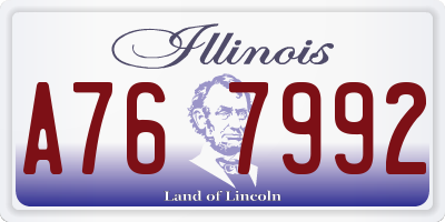 IL license plate A767992