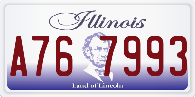 IL license plate A767993