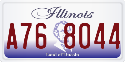 IL license plate A768044
