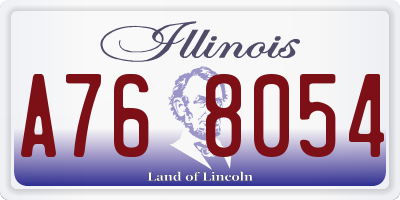 IL license plate A768054