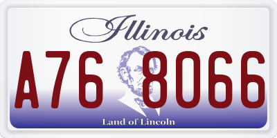 IL license plate A768066