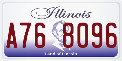 IL license plate A768096