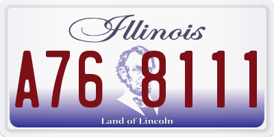 IL license plate A768111