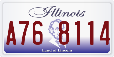 IL license plate A768114