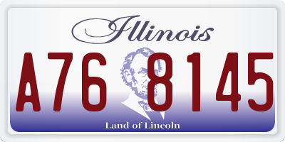 IL license plate A768145