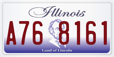 IL license plate A768161