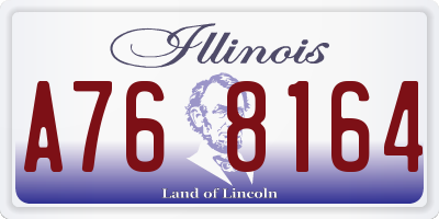 IL license plate A768164