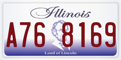IL license plate A768169