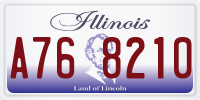 IL license plate A768210