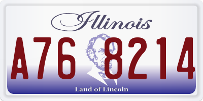 IL license plate A768214