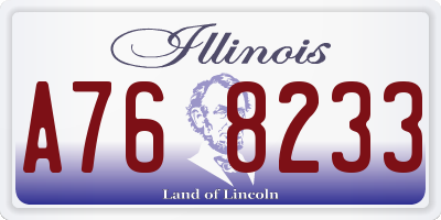 IL license plate A768233