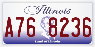 IL license plate A768236