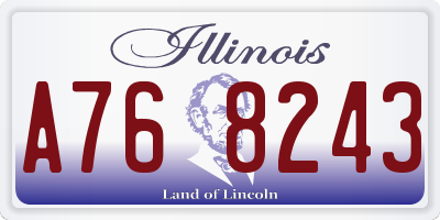 IL license plate A768243