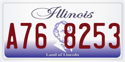 IL license plate A768253