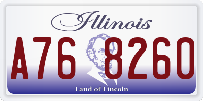 IL license plate A768260