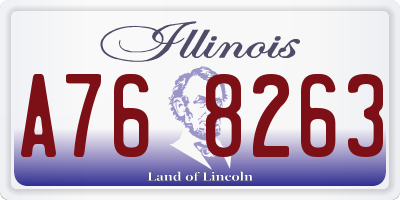 IL license plate A768263