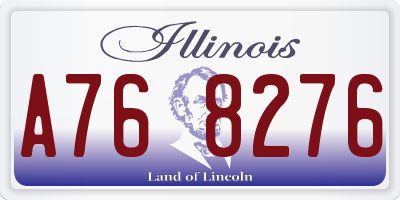 IL license plate A768276