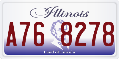 IL license plate A768278