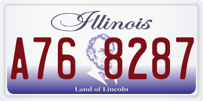 IL license plate A768287
