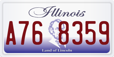 IL license plate A768359