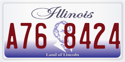 IL license plate A768424