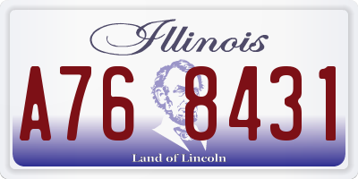 IL license plate A768431