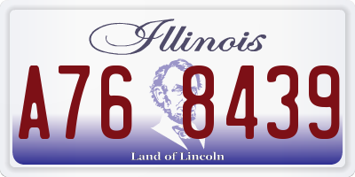 IL license plate A768439