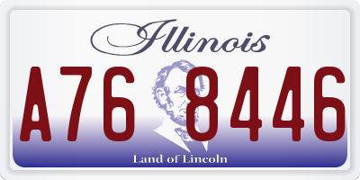 IL license plate A768446