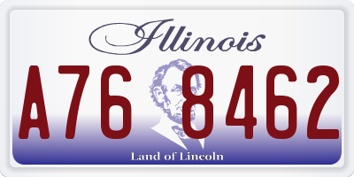 IL license plate A768462