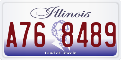 IL license plate A768489