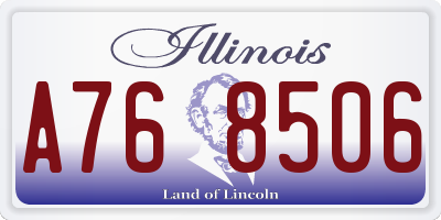IL license plate A768506