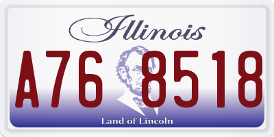 IL license plate A768518