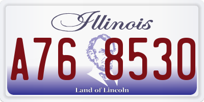 IL license plate A768530