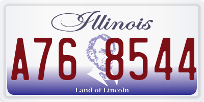IL license plate A768544