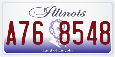 IL license plate A768548