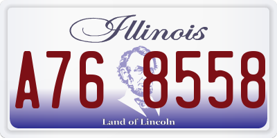 IL license plate A768558