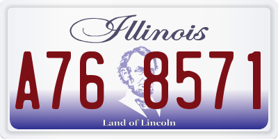 IL license plate A768571