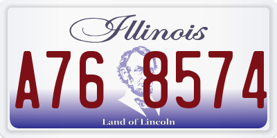 IL license plate A768574