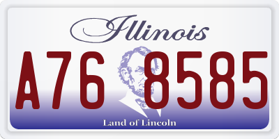 IL license plate A768585