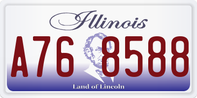 IL license plate A768588