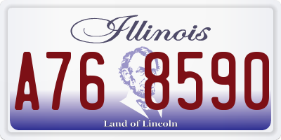 IL license plate A768590