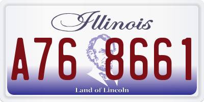 IL license plate A768661