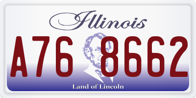 IL license plate A768662
