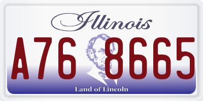 IL license plate A768665