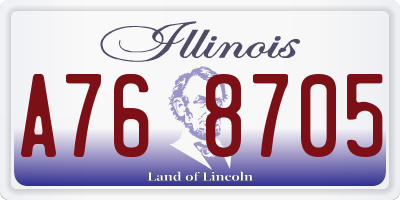IL license plate A768705