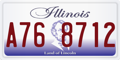 IL license plate A768712
