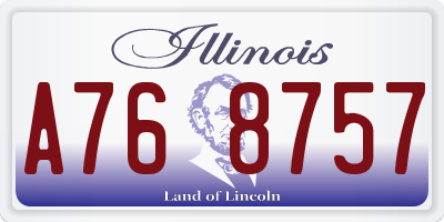 IL license plate A768757