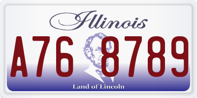IL license plate A768789